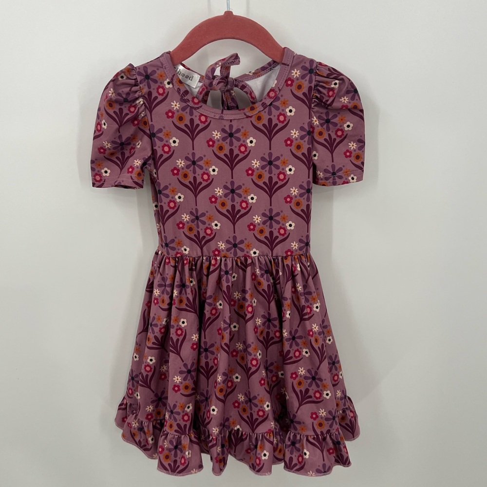 Girlhood girls purple floral twirl dress Size 2